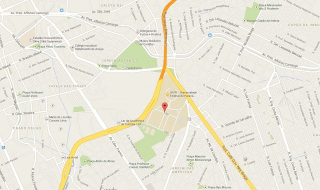 Mapa para o Campus Centro Politécnico - UFPR